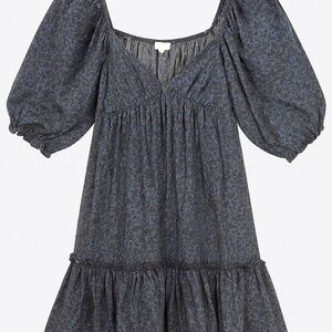 Vintage-Inspired Puff Sleeve Floral Mini Dress NWOT – Size Large